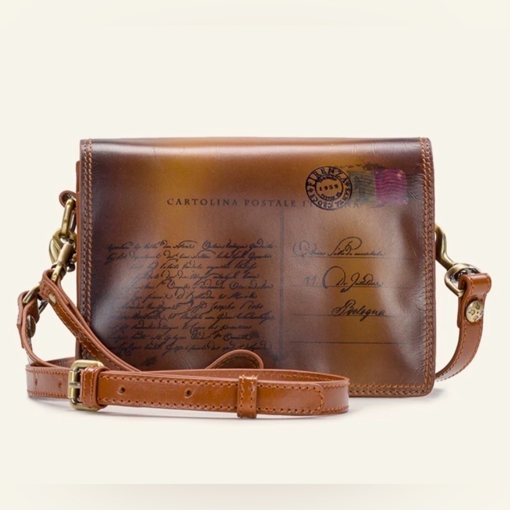 NWT Patricia Nash Discovery Collection: Atessa Postcard Leather Crossbody